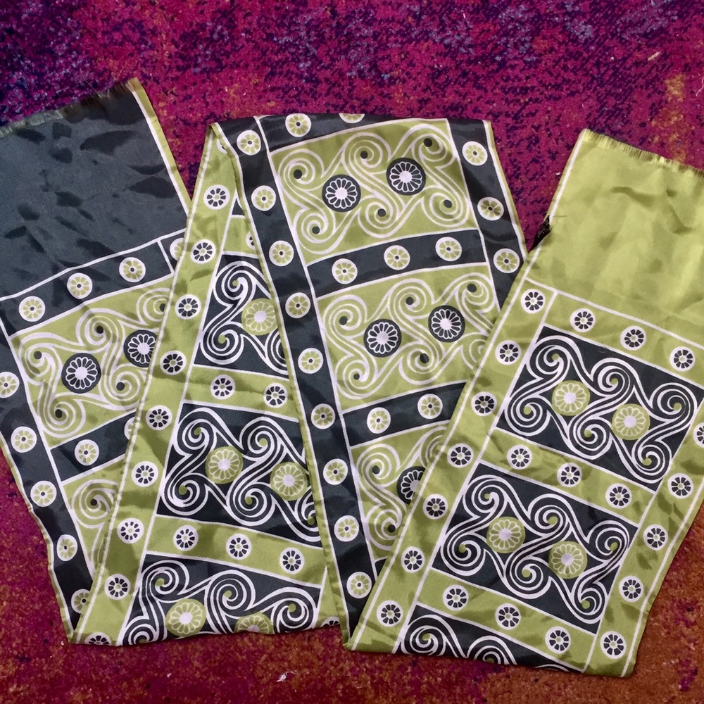 Vintage green acetate scarf